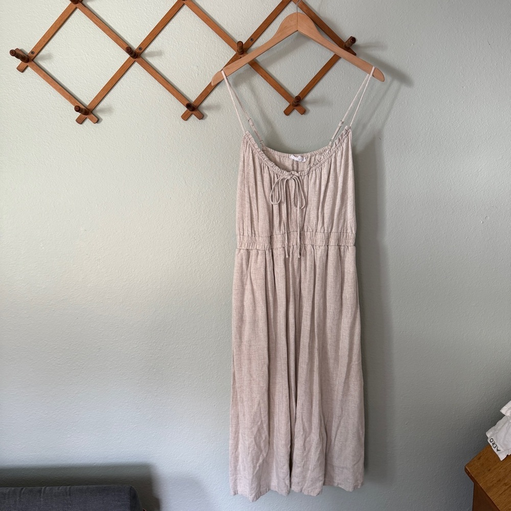Mittoshop Cream linen blend maternity Dress.